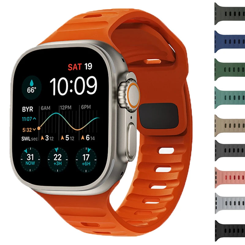 Relógio inteligente com pulseira em silicone encaixe igual do apple watch - My Promo Store