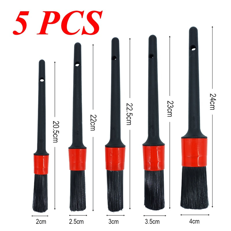 5 Pcs Kit de Pincéis Internos Detalhamento Automotivo - My Promo Store