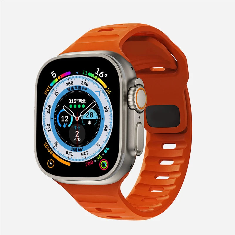 Relógio inteligente com pulseira em silicone encaixe igual do apple watch - My Promo Store