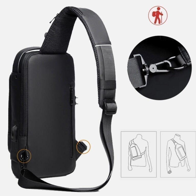 Mochila Anti-Furto com Senha USB Slim Bag - My Promo Store